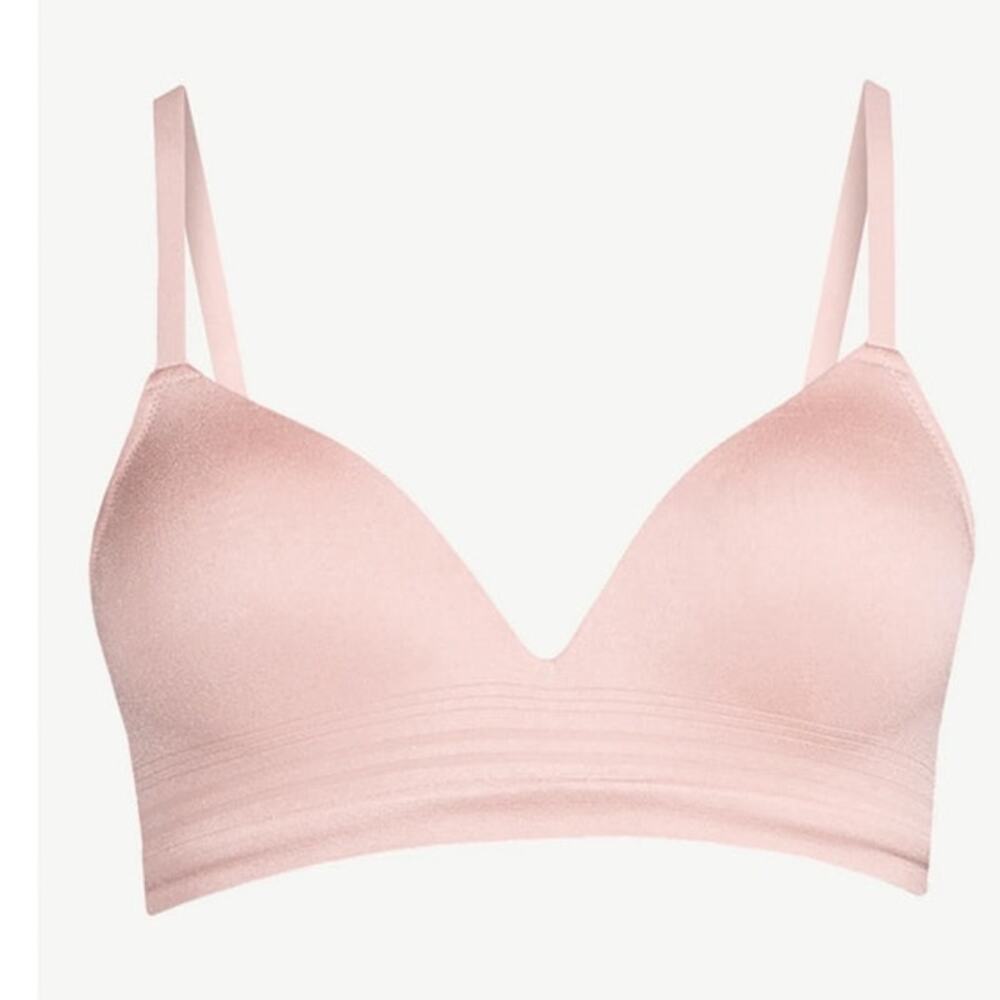 Joyspun Women's Seamless Light Lift Wire Free Bra, Size‎ XXXL Mystical Rose